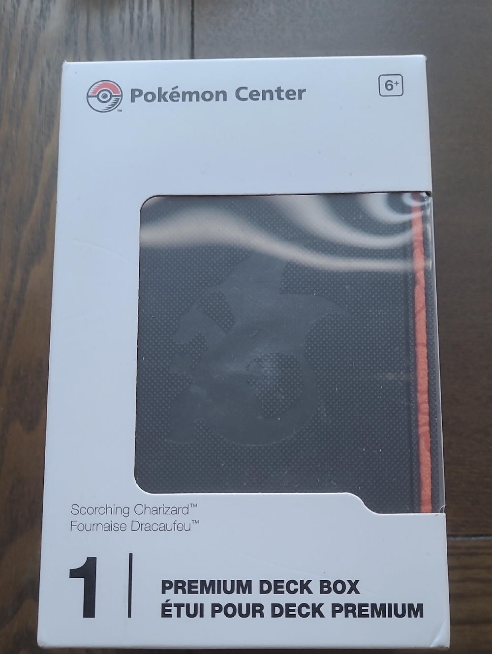 Pokémon Center Scorching Charizard Premium Deck Box - Black with Orange Accent
